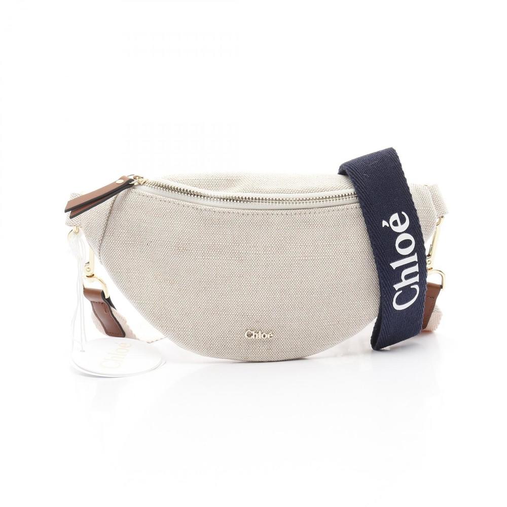 Chloe fanny pack waist bag body canvas beige